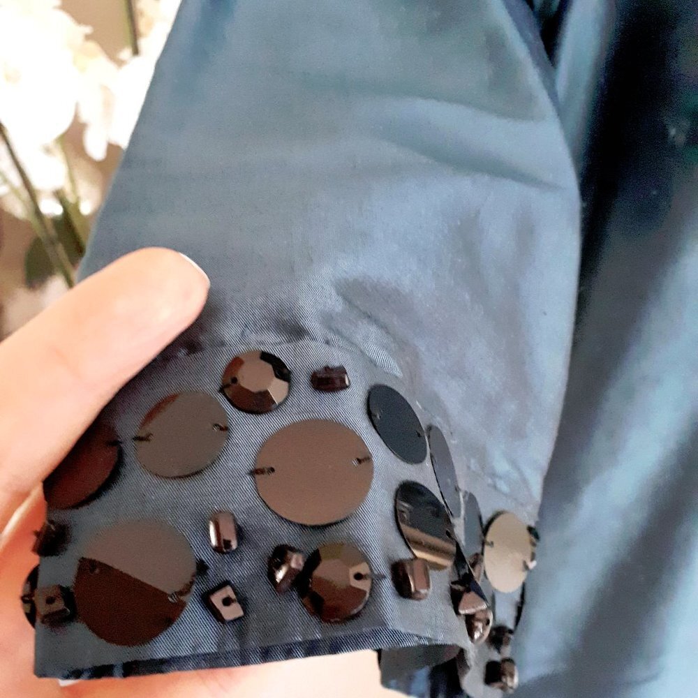 NWOT Mac & Jac blue, black embellished tunic dress, 12 - Picture 11 of 11